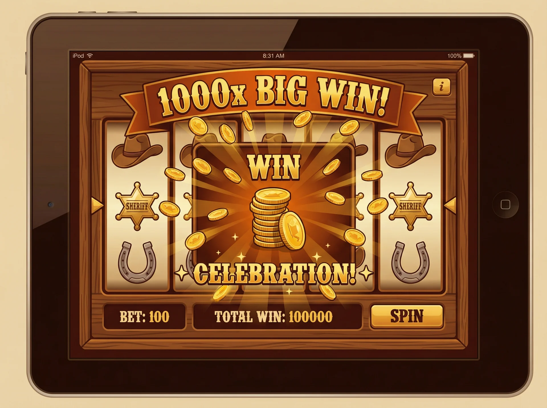 玩家在 赏金女王 中获得1000倍大奖截图